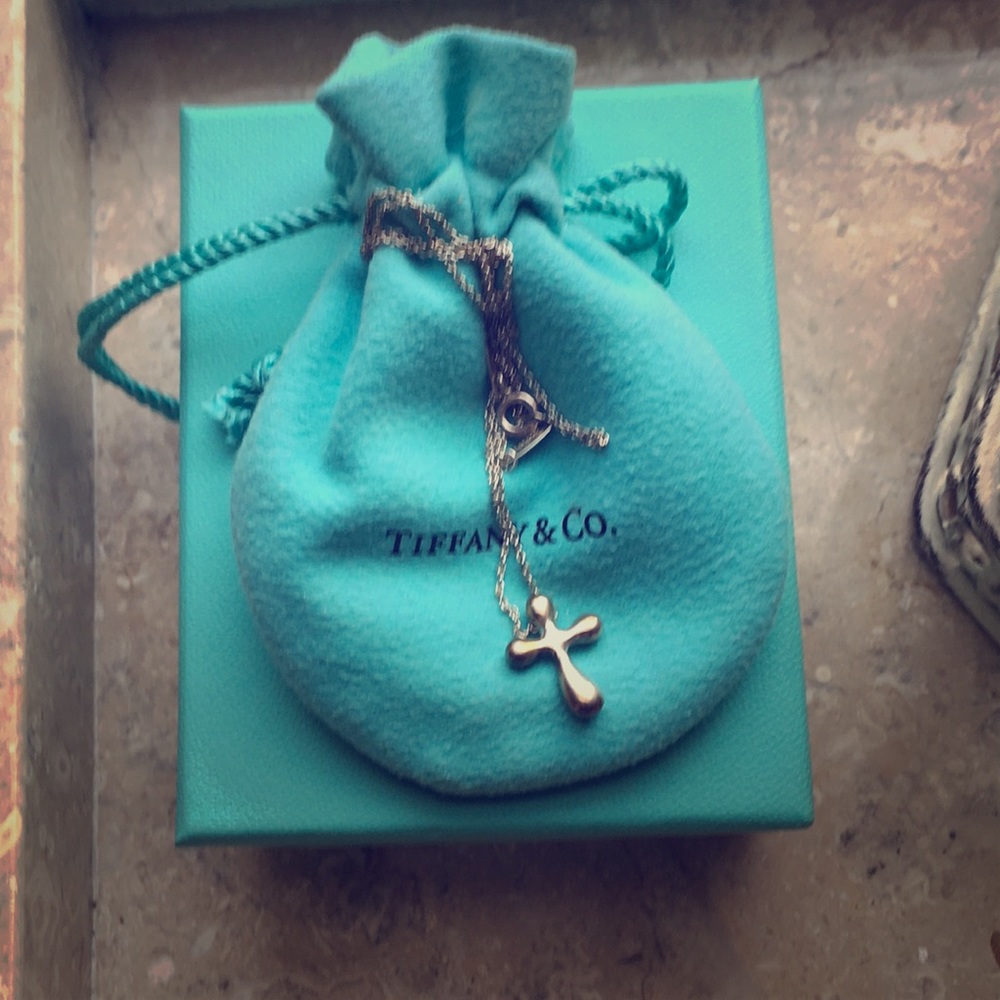 Tiffany silver cross pendant